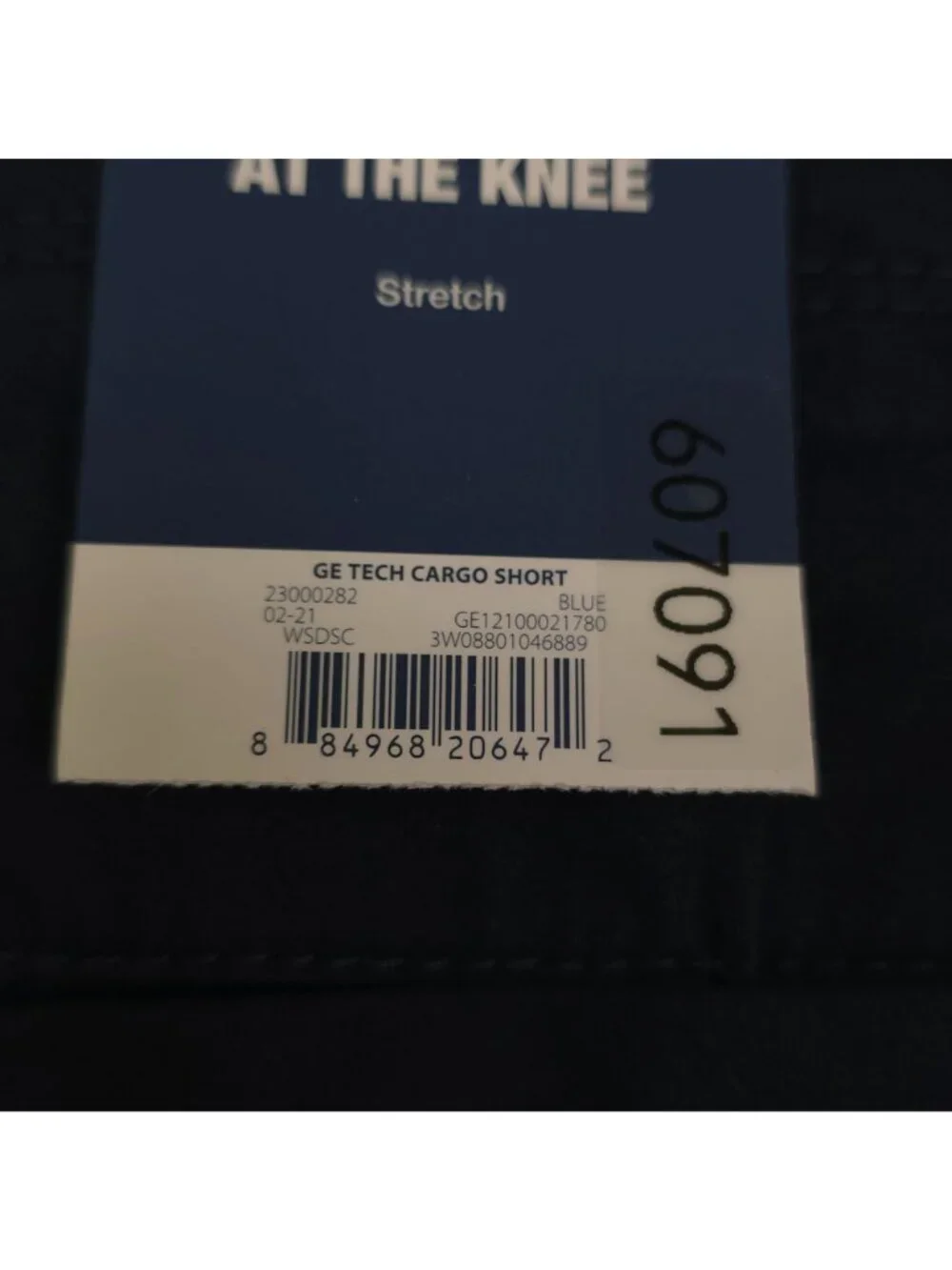 George Mens Stretch Cargo Shorts Navy Blue Size 36 At The Knee Comfortable Fit